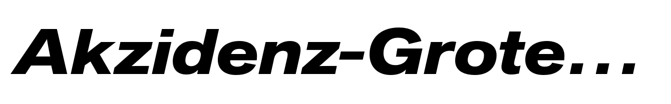 Akzidenz-Grotesk Next Extended Bold Italic